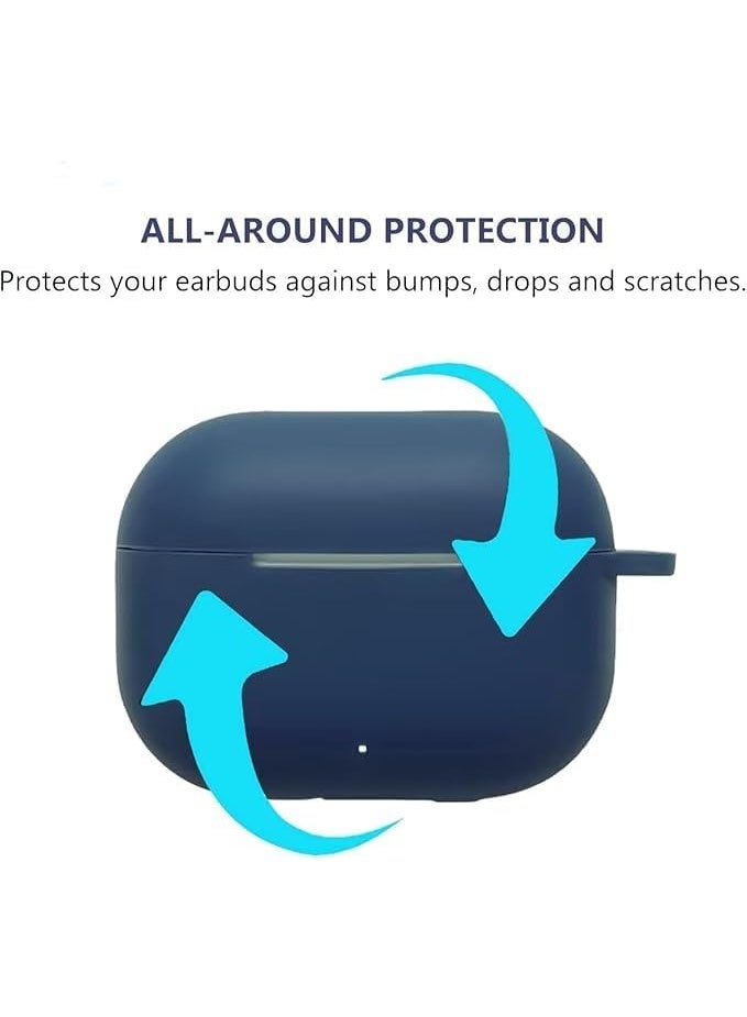 جراب حماية لسماعات هواوي فري بودز SE 4 ANC، جراب سيليكون واقٍ مزود بحلقة تعليق، فائق النحافة، مقاوم للصدمات، يوفر حماية كاملة، محمول لسماعات هواوي فري بودز SE4 ANC (أزرق) - Image 3